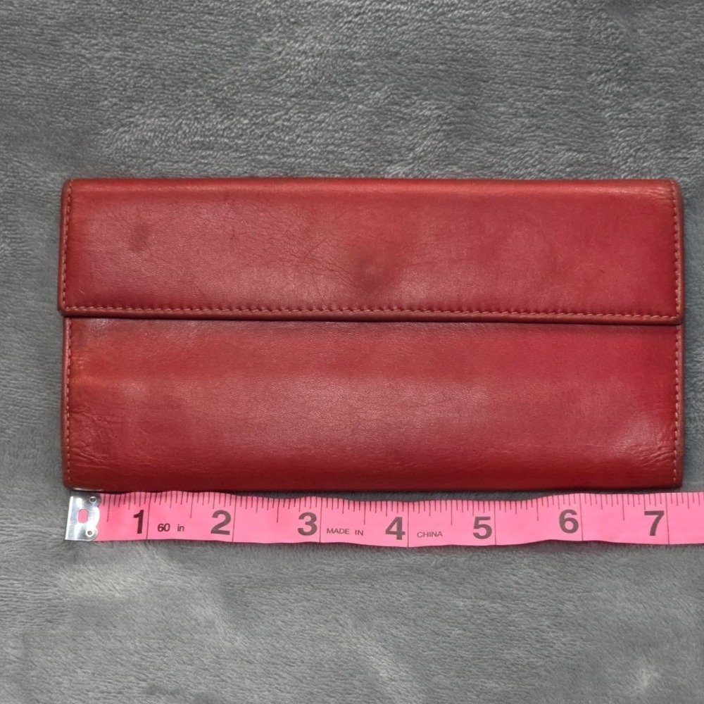 Vintage Tusk Red Leather Wallet Womens - Picture 7 of 8